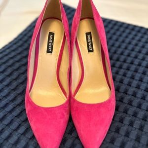 Nine West Trendz Pointy Toe Pump- pink, size 10.5
